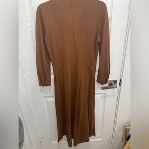 Brown long sleeve dress.
